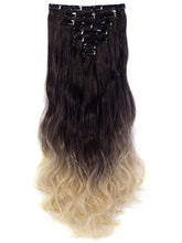 Load image into Gallery viewer, 3-5 Days Delivery 7Pcs 16 Clips 23-24 Inch Thick Curly Straight Full Head Clip in on Double Weft Hair Extensions 25 Colors