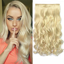 Load image into Gallery viewer, Full Head Curly Wave Clips in on Synthetic Hair Extensions.