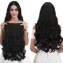 Load image into Gallery viewer, Full Head Curly Wave Clips in on Synthetic Hair Extensions.