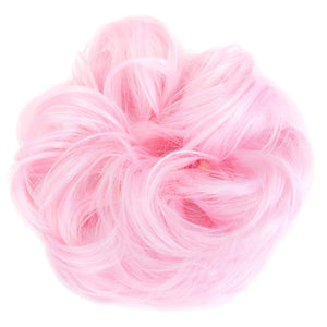 Hair Bun Extensions Wavy Curly Messy Donut Chignons Hair Piece Wig Hairpiece