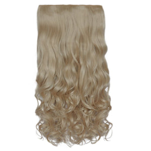 Full Head Curly Wave Clips in on Synthetic Hair Extensions.