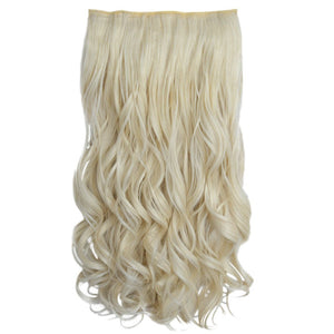 Full Head Curly Wave Clips in on Synthetic Hair Extensions.