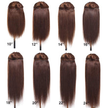 Load image into Gallery viewer, Double Weft 100% Remy Human Hair Clip in Extensions 10&#39;&#39;-22&#39;&#39; Grade 7A Quality Full Head Soft Silky Straight 8pcs 18clips Off Black (14&quot; / 14 inch 120g,#1B Natural Black)