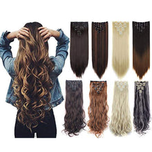 Load image into Gallery viewer, 7Pcs 16 Clips 23-24 Inch Thick Curly Straight Full Head