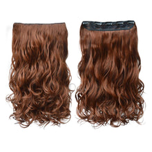 Load image into Gallery viewer, Full Head Curly Wave Clips in on Synthetic Hair Extensions.