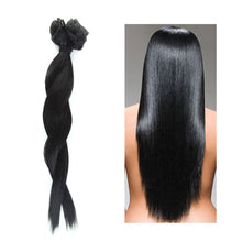 Load image into Gallery viewer, Double Weft 100% Remy Human Hair Clip in Extensions 10&#39;&#39;-22&#39;&#39; Grade 7A Quality Full Head Soft Silky Straight 8pcs 18clips Off Black (14&quot; / 14 inch 120g,#1B Natural Black)