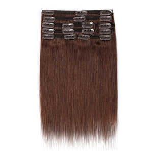 Double Weft 100% Remy Human Hair Clip in Extensions 10''-22'' Grade 7A Quality Full Head Soft Silky Straight 8pcs 18clips Off Black (14" / 14 inch 120g,#1B Natural Black)