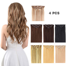 Load image into Gallery viewer, 14&quot; Clip in Hair Extensions Remy Human Hair