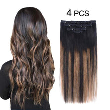 Load image into Gallery viewer, 14&quot; Clip in Hair Extensions Remy Human Hair