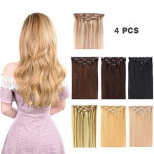 Load image into Gallery viewer, 14&quot; Clip in Hair Extensions Remy Human Hair