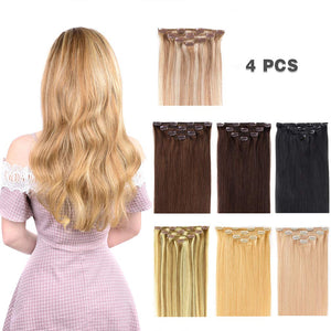 14" Clip in Hair Extensions Remy Human Hair