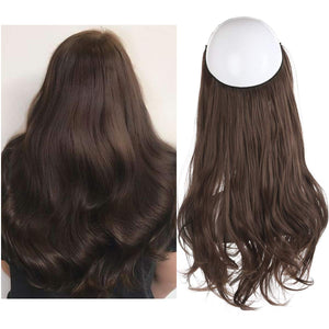 Synthetic Wavy Halo Hair Extension Natural Hairpieces