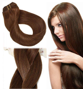 Clip In Human Hair Extensions Thicken Double