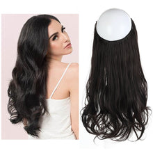 Load image into Gallery viewer, SARLA 14&quot; 16&quot; 18&quot; 4.3oz Synthetic Wavy Halo Hair Extension Natural Hairpieces No Clip No Glue No Tape M01 (18&quot; wave,#16H613 Dirty Blonde)