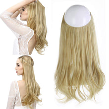 Load image into Gallery viewer, SARLA 14&quot; 16&quot; 18&quot; 4.3oz Synthetic Wavy Halo Hair Extension Natural Hairpieces No Clip No Glue No Tape M01 (18&quot; wave,#16H613 Dirty Blonde)