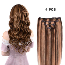 Load image into Gallery viewer, 14&quot; Clip in Hair Extensions Remy Human Hair