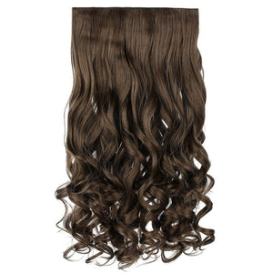 Full Head Curly Wave Clips in on Synthetic Hair Extensions.