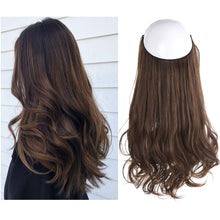 Load image into Gallery viewer, Synthetic Wavy Halo Hair Extension Natural Hairpieces