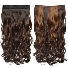 Load image into Gallery viewer, Full Head Curly Wave Clips in on Synthetic Hair Extensions.