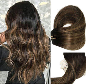 Clip In Human Hair Extensions Thicken Double