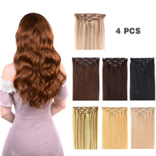 Load image into Gallery viewer, 14&quot; Clip in Hair Extensions Remy Human Hair