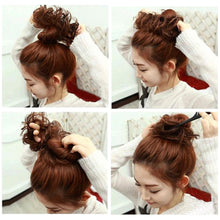 Load image into Gallery viewer, Hair Bun Extensions Wavy Curly Messy Donut Chignons Hair Piece Wig Hairpiece