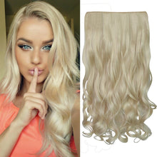 Load image into Gallery viewer, Full Head Curly Wave Clips in on Synthetic Hair Extensions.