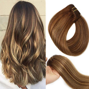 Clip In Human Hair Extensions Thicken Double