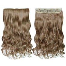 Load image into Gallery viewer, Full Head Curly Wave Clips in on Synthetic Hair Extensions.