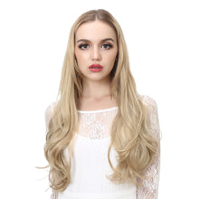 Load image into Gallery viewer, SARLA 14&quot; 16&quot; 18&quot; 4.3oz Synthetic Wavy Halo Hair Extension Natural Hairpieces No Clip No Glue No Tape M01 (18&quot; wave,#16H613 Dirty Blonde)