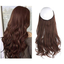 Load image into Gallery viewer, SARLA 14&quot; 16&quot; 18&quot; 4.3oz Synthetic Wavy Halo Hair Extension Natural Hairpieces No Clip No Glue No Tape M01 (18&quot; wave,#16H613 Dirty Blonde)