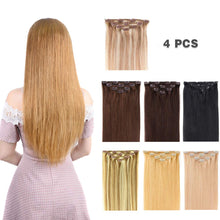 Load image into Gallery viewer, 14&quot; Clip in Hair Extensions Remy Human Hair