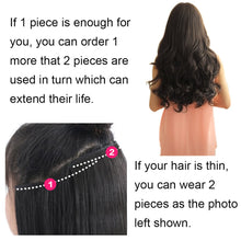 Load image into Gallery viewer, REECHO 20&quot; 1-pack 3/4 Full Head Curly Wave Clips in on Synthetic Hair Extensions Hair pieces for Women 5 Clips 4.6 Oz Per Piece - Dark brown