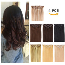 Load image into Gallery viewer, 14&quot; Clip in Hair Extensions Remy Human Hair