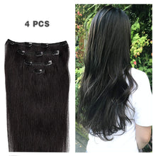 Load image into Gallery viewer, 14&quot; Clip in Hair Extensions Remy Human Hair